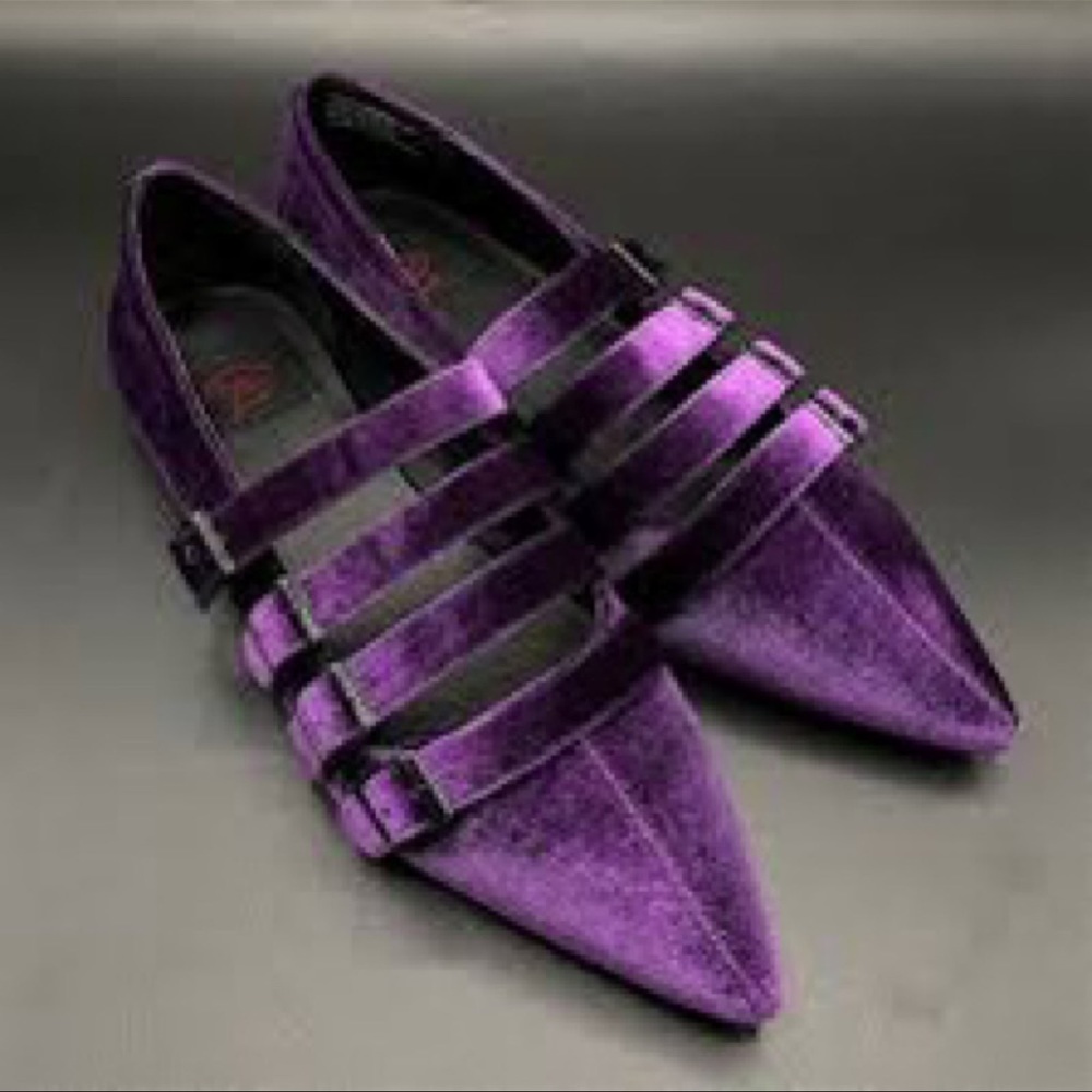 Strangecvlt vegan velvet coven flats